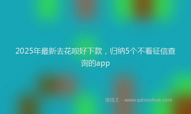 2025年最新去花呗好下款，归纳5个不看征信查询的app