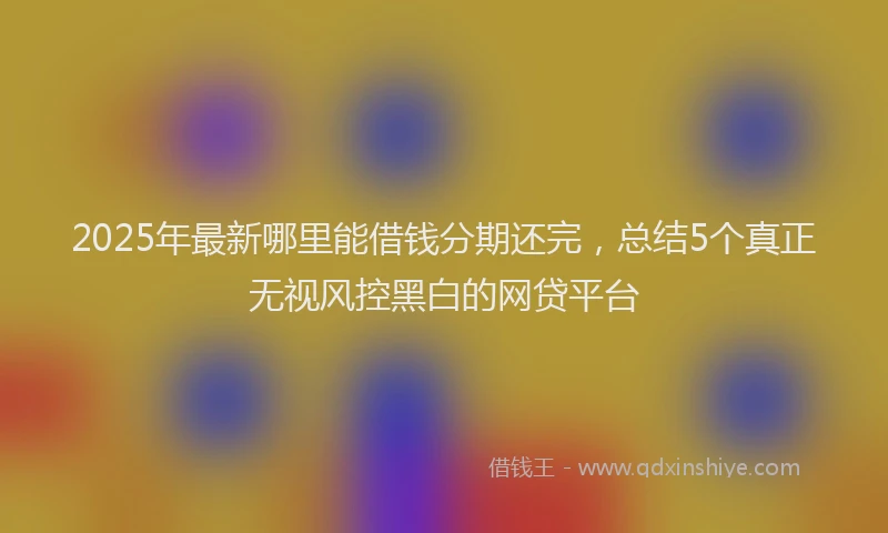 2025年最新哪里能借钱分期还完，总结5个真正无视风控黑白的网贷平台