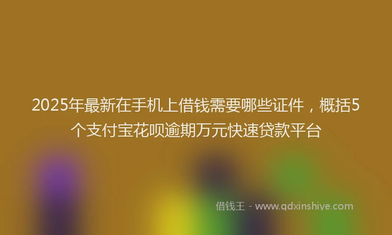 2025年最新在手机上借钱需要哪些证件，概括5个支付宝花呗逾期万元快速贷款平台