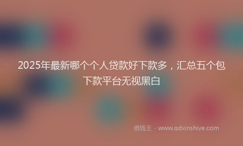 2025年最新哪个个人贷款好下款多，汇总五个包下款平台无视黑白