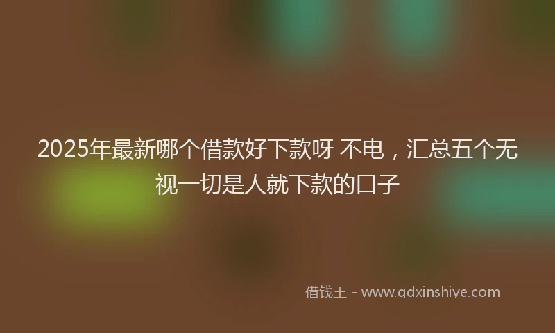 2025年最新哪个借款好下款呀 不电，汇总五个无视一切是人就下款的口子
