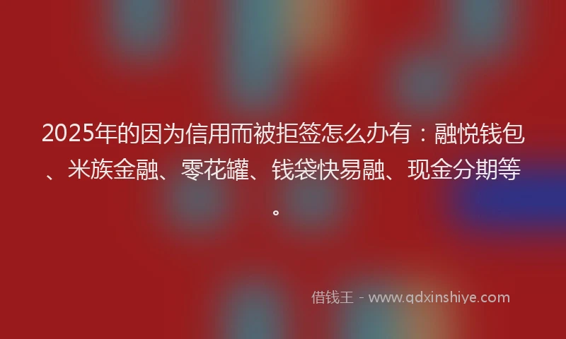 2025年的因为信用而被拒签怎么办有：融悦钱包、米族金融、零花罐、钱袋快易融、现金分期等。