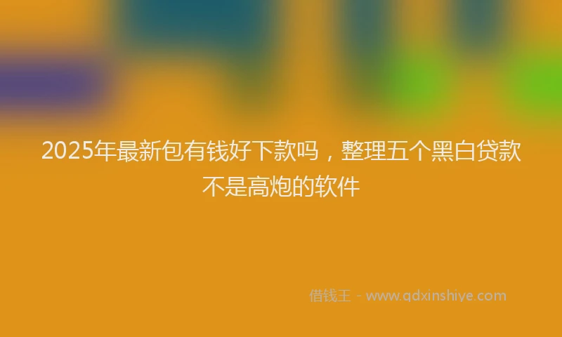 2025年最新包有钱好下款吗，整理五个黑白贷款不是高炮的软件