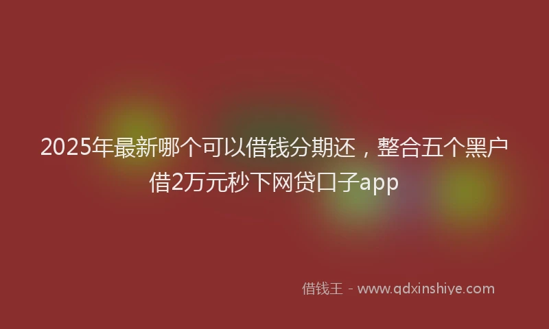 2025年最新哪个可以借钱分期还，整合五个黑户借2万元秒下网贷口子app