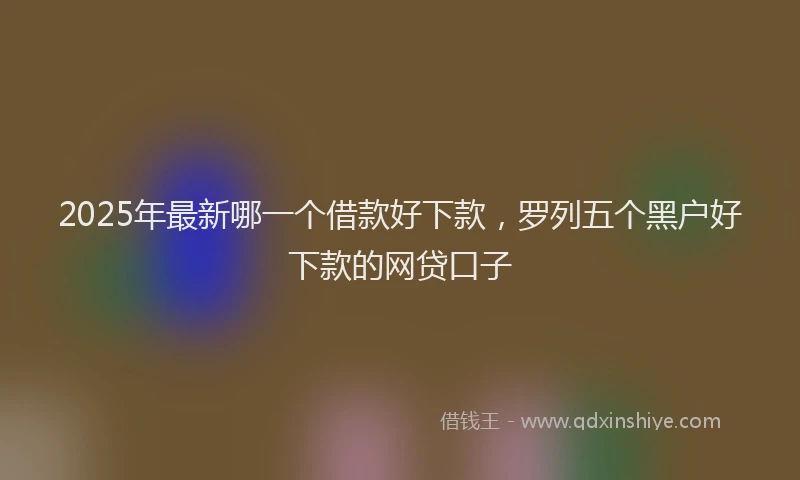 2025年最新哪一个借款好下款，罗列五个黑户好下款的网贷口子