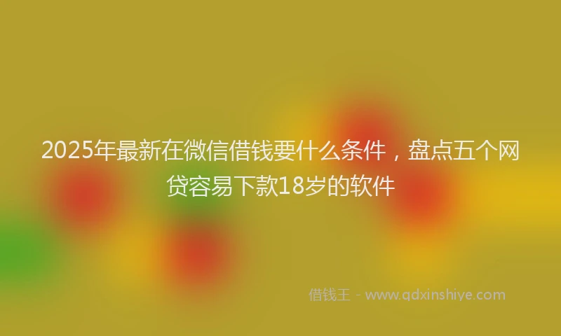 2025年最新在微信借钱要什么条件，盘点五个网贷容易下款18岁的软件