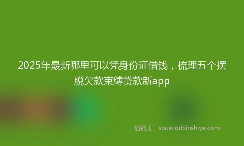 2025年最新哪里可以凭身份证借钱，梳理五个摆脱欠款束缚贷款新app
