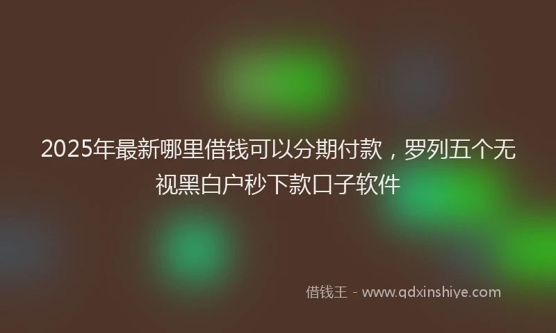 2025年最新哪里借钱可以分期付款，罗列五个无视黑白户秒下款口子软件