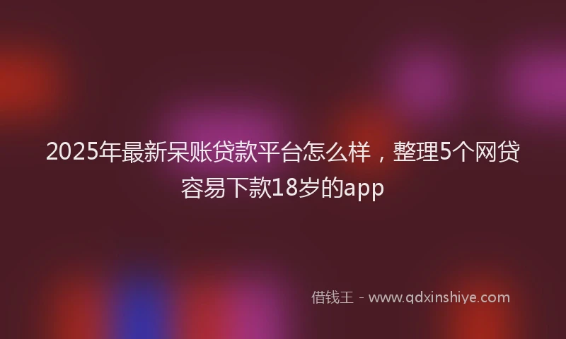 2025年最新呆账贷款平台怎么样，整理5个网贷容易下款18岁的app