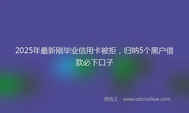2025年最新刚毕业信用卡被拒，归纳5个黑户借款必下口子