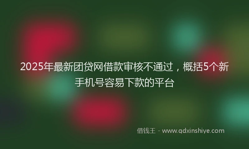 2025年最新团贷网借款审核不通过，概括5个新手机号容易下款的平台