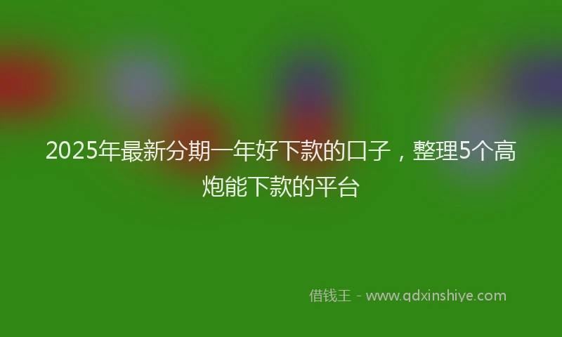 2025年最新分期一年好下款的口子，整理5个高炮能下款的平台