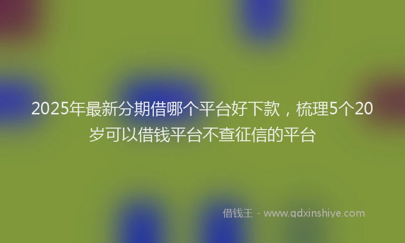 2025年最新分期借哪个平台好下款，梳理5个20岁可以借钱平台不查征信的平台