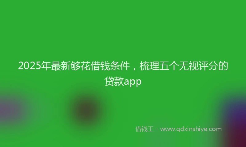 2025年最新够花借钱条件，梳理五个无视评分的贷款app