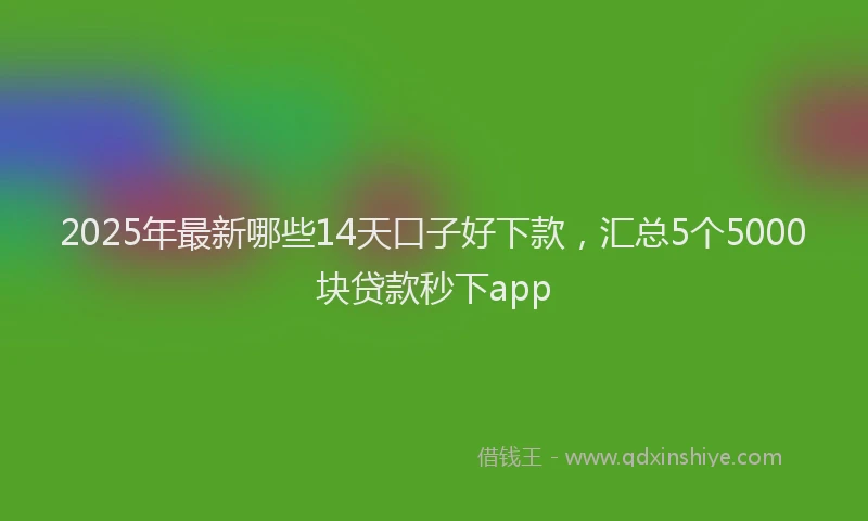 2025年最新哪些14天口子好下款，汇总5个5000块贷款秒下app