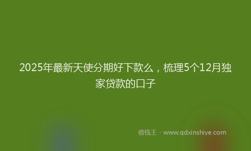 2025年最新天使分期好下款么，梳理5个12月独家贷款的口子