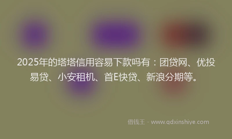 2025年的塔塔信用容易下款吗有：团贷网、优投易贷、小安租机、首E快贷、新浪分期等。