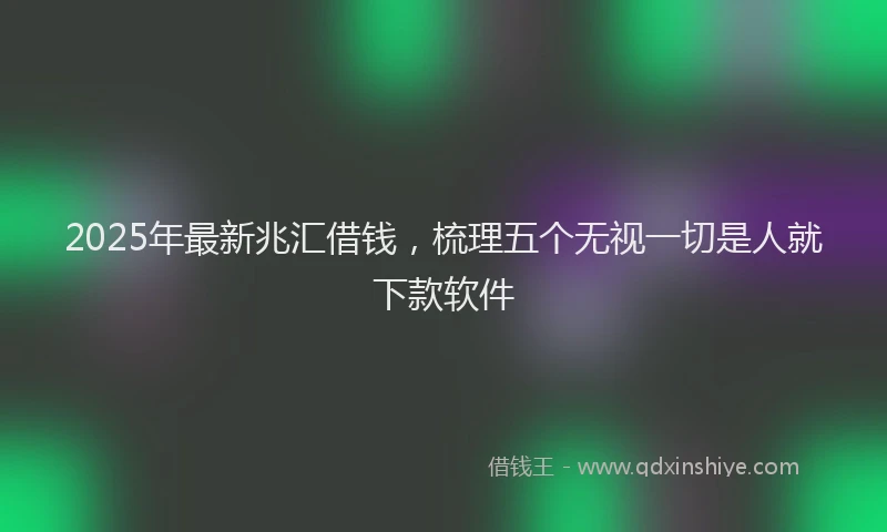 2025年最新兆汇借钱，梳理五个无视一切是人就下款软件