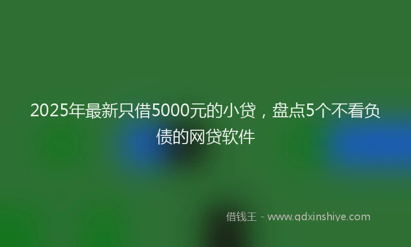 2025年最新只借5000元的小贷，盘点5个不看负债的网贷软件