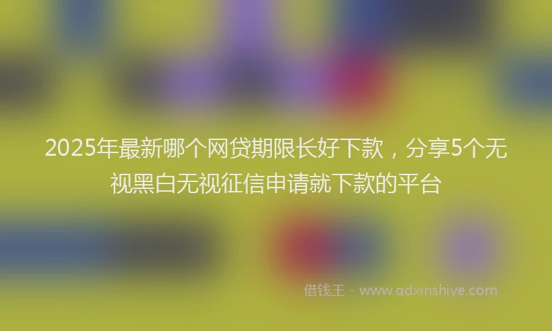2025年最新哪个网贷期限长好下款，分享5个无视黑白无视征信申请就下款的平台