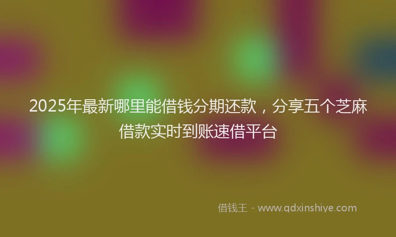 2025年最新哪里能借钱分期还款，分享五个芝麻借款实时到账速借平台