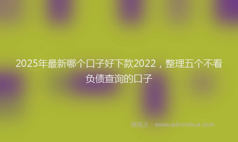 2025年最新哪个口子好下款2022，整理五个不看负债查询的口子