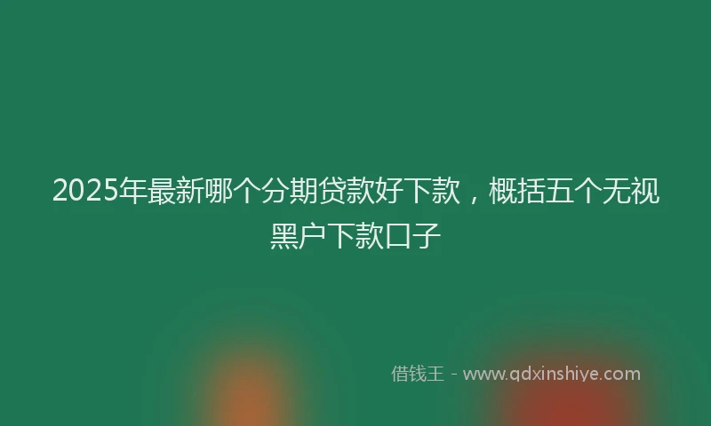 2025年最新哪个分期贷款好下款，概括五个无视黑户下款口子