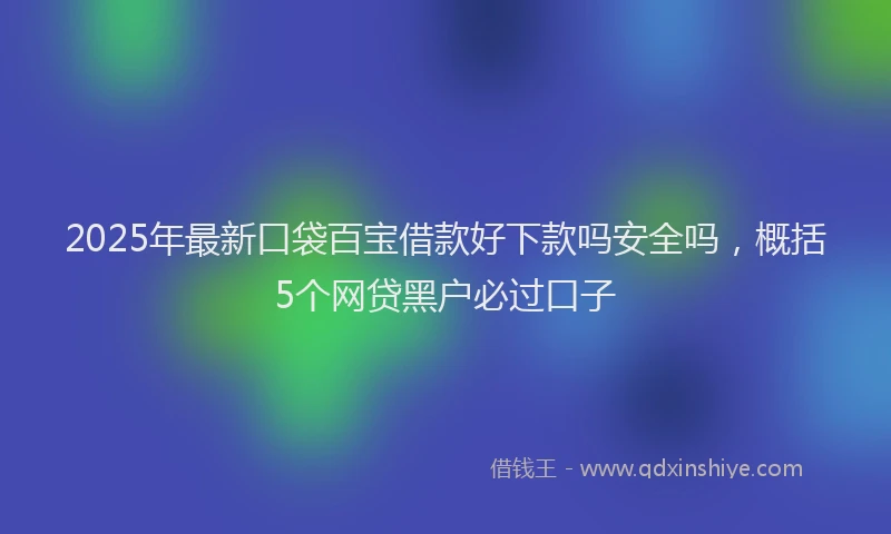 2025年最新口袋百宝借款好下款吗安全吗，概括5个网贷黑户必过口子