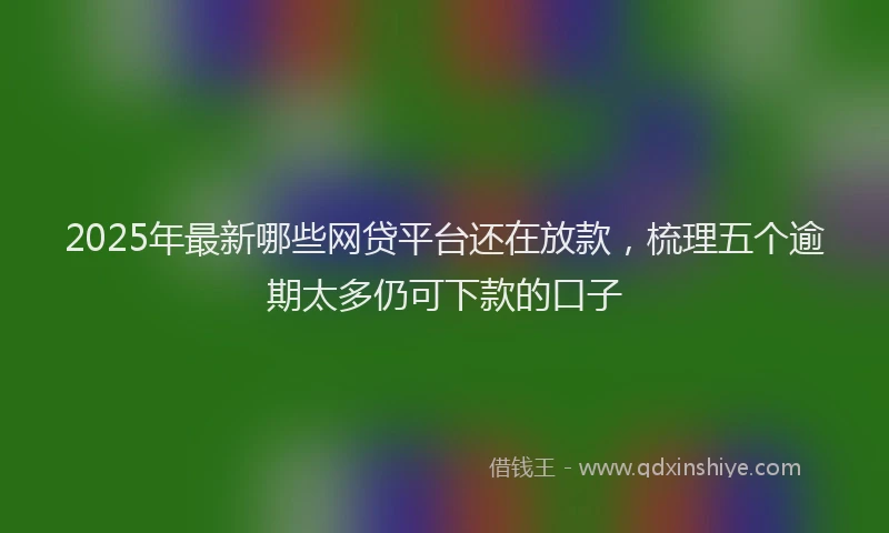 2025年最新哪些网贷平台还在放款，梳理五个逾期太多仍可下款的口子