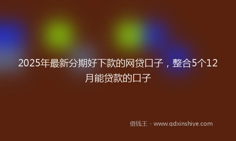 2025年最新分期好下款的网贷口子，整合5个12月能贷款的口子