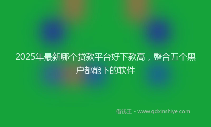 2025年最新哪个贷款平台好下款高，整合五个黑户都能下的软件