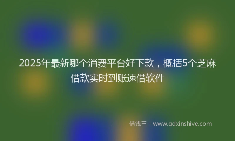 2025年最新哪个消费平台好下款，概括5个芝麻借款实时到账速借软件