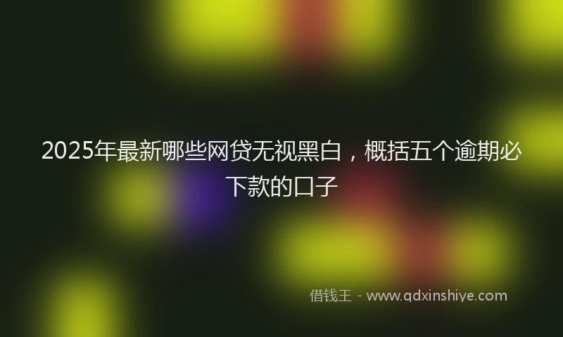 2025年最新哪些网贷无视黑白，概括五个逾期必下款的口子