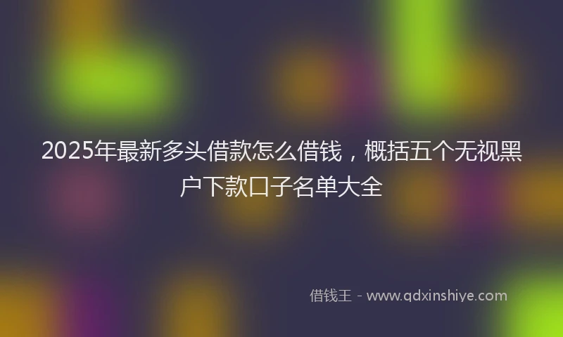 2025年最新多头借款怎么借钱，概括五个无视黑户下款口子名单大全