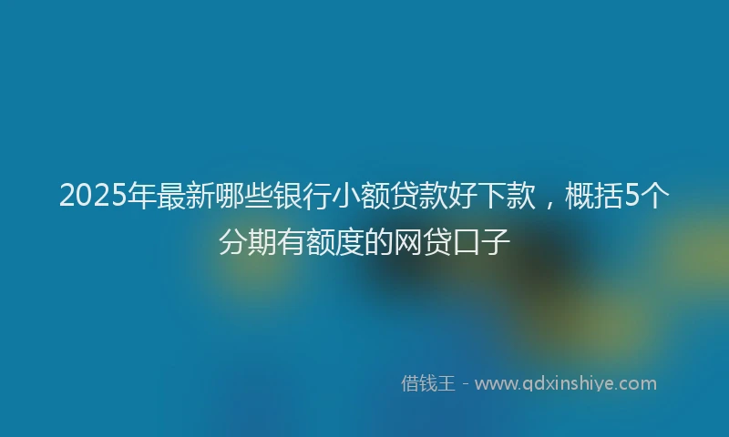 2025年最新哪些银行小额贷款好下款，概括5个分期有额度的网贷口子