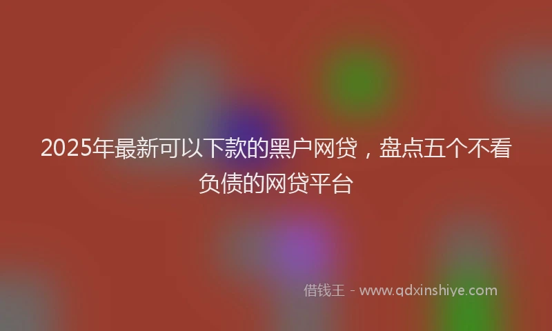 2025年最新可以下款的黑户网贷，盘点五个不看负债的网贷平台