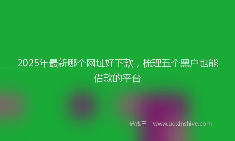 2025年最新哪个网址好下款，梳理五个黑户也能借款的平台