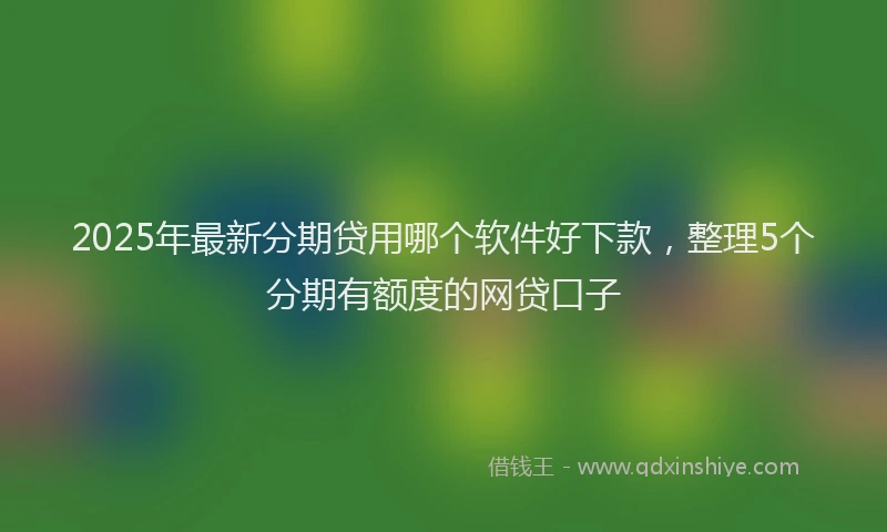 2025年最新分期贷用哪个软件好下款，整理5个分期有额度的网贷口子