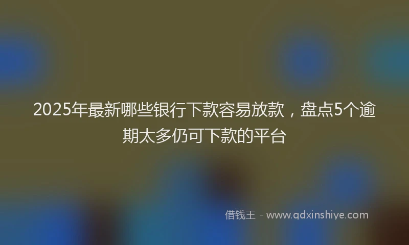 2025年最新哪些银行下款容易放款，盘点5个逾期太多仍可下款的平台