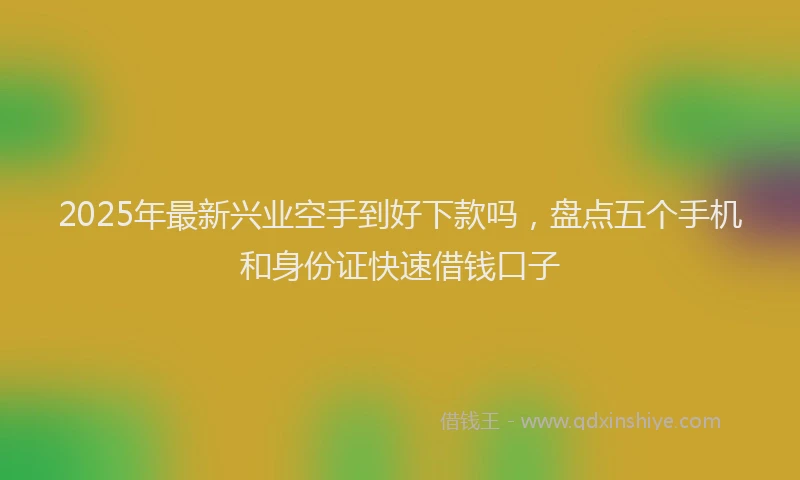 2025年最新兴业空手到好下款吗，盘点五个手机和身份证快速借钱口子