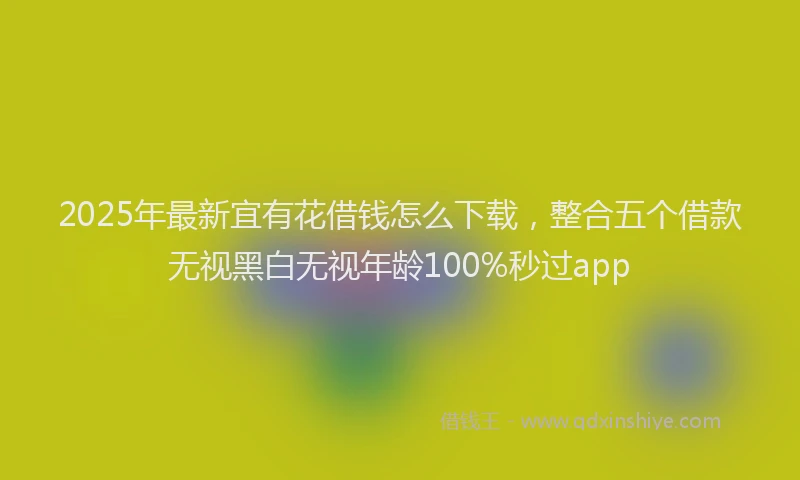 2025年最新宜有花借钱怎么下载，整合五个借款无视黑白无视年龄100%秒过app