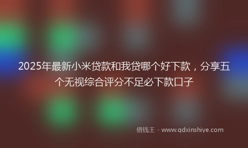 2025年最新小米贷款和我贷哪个好下款，分享五个无视综合评分不足必下款口子
