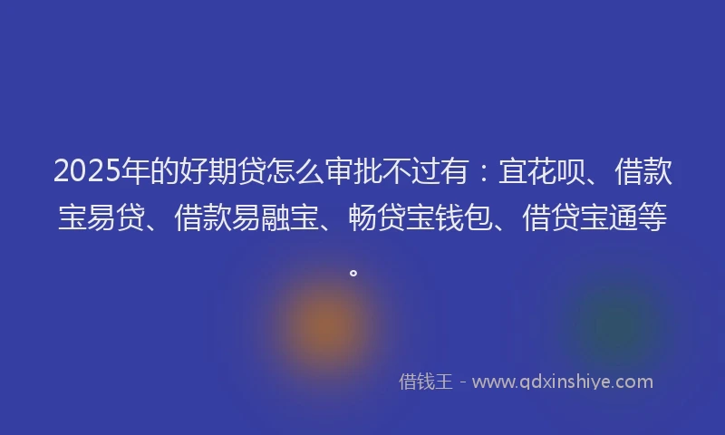 2025年的好期贷怎么审批不过有：宜花呗、借款宝易贷、借款易融宝、畅贷宝钱包、借贷宝通等。