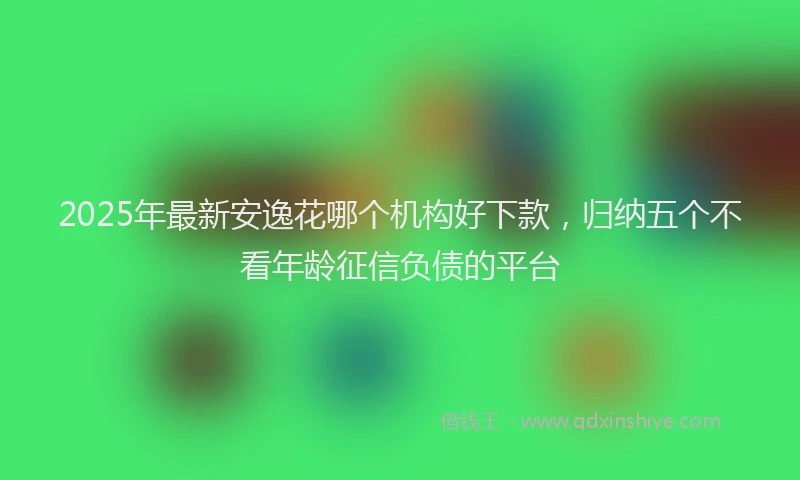 2025年最新安逸花哪个机构好下款，归纳五个不看年龄征信负债的平台