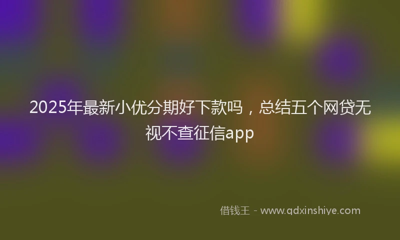 2025年最新小优分期好下款吗，总结五个网贷无视不查征信app