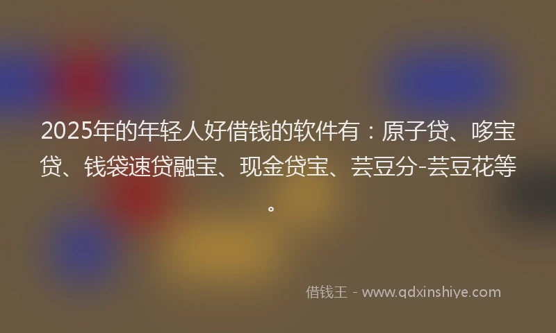 2025年的年轻人好借钱的软件有：原子贷、哆宝贷、钱袋速贷融宝、现金贷宝、芸豆分-芸豆花等。