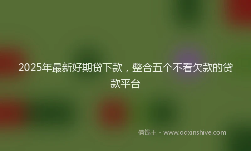 2025年最新好期贷下款，整合五个不看欠款的贷款平台