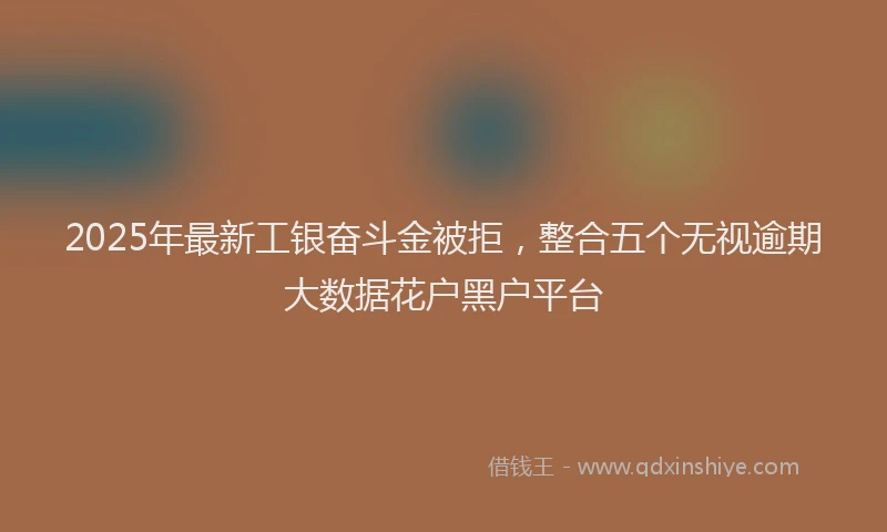 2025年最新工银奋斗金被拒，整合五个无视逾期大数据花户黑户平台