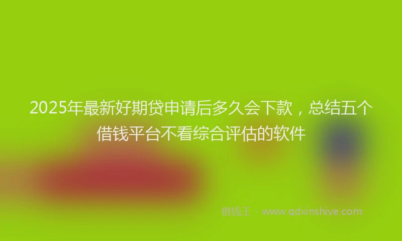 2025年最新好期贷申请后多久会下款，总结五个借钱平台不看综合评估的软件