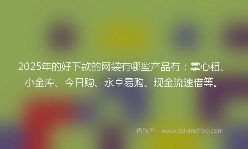 2025年的好下款的网袋有哪些产品有：掌心租、小金库、今日购、永卓易购、现金流速借等。